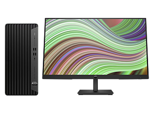 HP Elite Tower 800 G9 Desktop PC + HP P24v G5 23.8 inch FHD Monitor - Without Screen - Black (A3ND7PT-BN1)