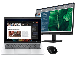 HP EliteBook 8 G1i 14 inch Notebook Next Gen AI PC, Silver + HP Series 3 Pro 23.8 inch FHD Monitor  - 324pf + HP Wireless Mouse 200 - 14-inch - Glacier silver aluminium (BV5Y3PT-BN1)