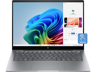 HP OmniBook X Laptop 14-fe0023QU Next Gen AI PC, Silver - 14" - Meteor silver aluminum (AY6S6PA)