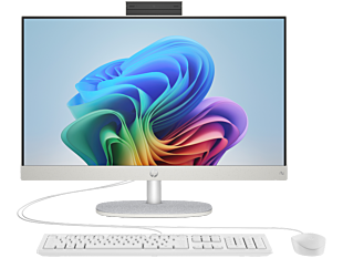 HP All-in-One Desktop Next Gen AI 24-ct2000d PC - 23.8-inch - Shell white (B95XNPA)