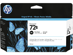 HP 72B 130-ml Photo Black DesignJet Ink Cartridge (3WX07A) - Center facing
