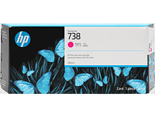 HP 738 300-ml Magenta DesignJet Ink Cartridge (676M7A)