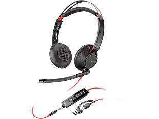 Poly Blackwire 5220 Stereo USB-C Headset +3.5mm Plug +USB-C/A Adapter (8X231AA)