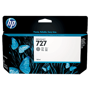 HP 727B 130-ml Gray DesignJet Ink Cartridge (3WX15A) - Center facing