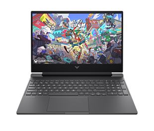 Victus Gaming Laptop 15-fa2132TX - 15.6" - Mica silver, black chrome logo (BJ0J2PA) - Center facing