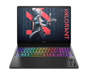 HP OMEN MAX Gaming Laptop 16 inch 16-ah0135TX, Black - 16-inch - Shadow black aluminum in cover and base, light bar, RGB in keyboard frame, black chrome logo (BM2P0PA) - Center facing