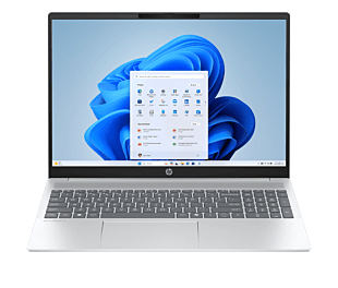 HP OmniBook 5 Laptop 16-bc1009AU - 16" - Glacier silver aluminum (BN7K4PA) - Center facing