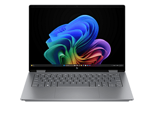 HP OmniBook X Flip 2-in-1 Laptop Next Gen AI 14-fk0105AU - 14" - Meteor silver aluminum (C5AA7PA) - Center facing