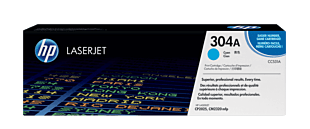 HP 304A Cyan Original LaserJet Toner Cartridge (CC531A) - Center facing