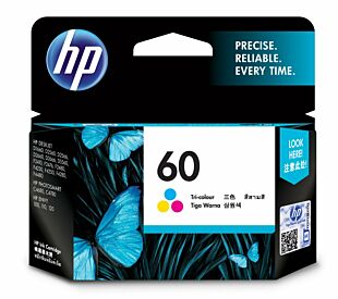 HP 60 Tri-color Original Ink Cartridge (CC643WA) - Center facing