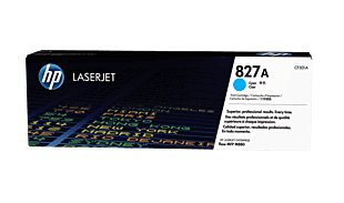 HP 827A Cyan Original LaserJet Toner Cartridge (CF301A) - Center facing