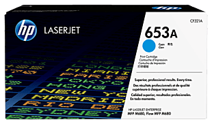 HP 653A Cyan Original LaserJet Toner Cartridge (CF321A) - Center facing