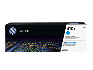 HP 410X High Yield Cyan Original LaserJet Toner Cartridge (CF411X) - Center facing
