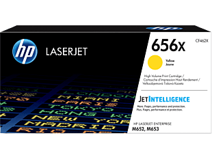 HP 656X High Yield Yellow Original LaserJet Toner Cartridge (CF462X) - Center facing