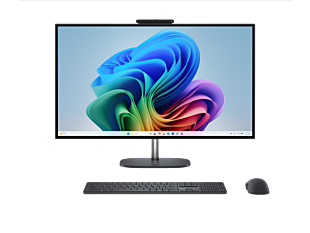 HP OmniStudio X All-in-One 27 inch Desktop Next Gen AI 27-cx0005d PC - 27-inch - Eclipse gray (D71H3PA) - Center facing