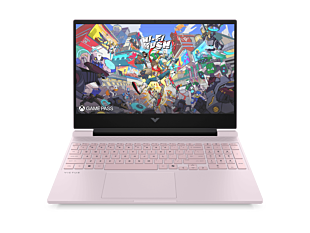 Victus Gaming Laptop 15-fa2607TX - 15.6" - Powder pink, chrome logo (D86ZWPA) - Center facing
