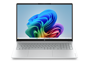 HP OmniBook 3 Laptop Next Gen AI 16-bz0037QU - 16" - Glacier silver (E07GWPA) - Center facing