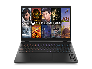HyperX OMEN 15 inch Gaming Laptop PC 15-ga0066TX, Black - 15.3-inch - Shadow black (E08Z1PA) - Center facing