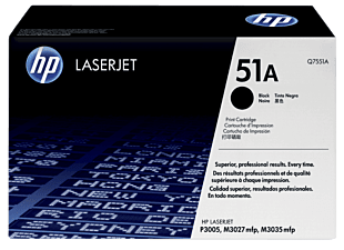 HP 51A Black Original LaserJet Toner Cartridge (Q7551A) - Center facing
