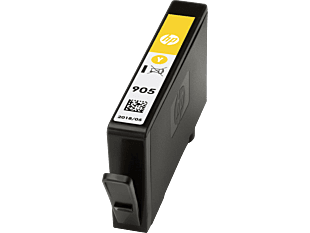 HP 905 Yellow Original Ink Cartridge (T6L97AA) - Left facing