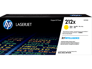 HP 212X High Yield Yellow Original LaserJet Toner Cartridge (W2122X) - Center facing