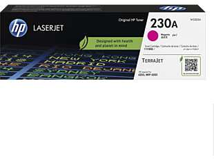 HP 230A Magenta Original LaserJet Toner Cartridge (W2303A) - Center facing