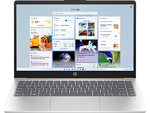 HP 14 inch Laptop 14-em0306AU, Gold - 14-inch - Warm gold cover, natural silver base and keyboard frame (E16A1PA) - Center facing