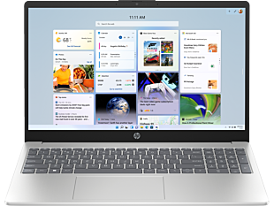 HP 15.6 inch Laptop 15-fc0952AU, Silver - 15.6-inch - Natural silver (E16A3PA) - Center facing