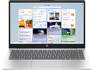 HP 14 inch Laptop 14-em0298AU, Silver - 14-inch - Natural silver (E15ZYPA) - Center facing