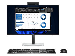 HP ProStudio 4 All-in-One G1i 23.8 inch Desktop AI PC - 23.8-inch - Silver (D68HLPT)