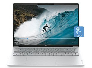 HP OmniBook 5 Laptop Next Gen AI 16-bp0057AU - 16" - Glacier silver aluminum (E0GL8PA) - Center facing