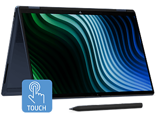 HP OmniBook X Flip 2-in-1 Laptop Next Gen AI 14-kb0087TU - 14" - Atmospheric blue aluminum (DP7X7PA) - Center facing