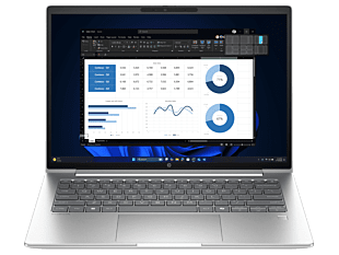 HP ProBook 4 G1a 14 inch Notebook AI PC, Silver - 14-inch - Pike silver (BV9B3PT)