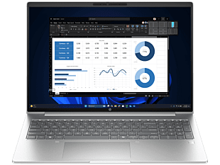 HP ProBook 4 G1i 16 inch Notebook AI PC, Silver - 16-inch - Pike silver aluminum (BV5Y0PT)