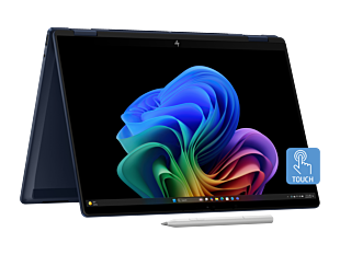 HP OmniBook X Flip 2-in-1 Laptop Next Gen AI 14-fm0107TU - 14-inch - Atmospheric blue (C5AB6PA) - Center facing