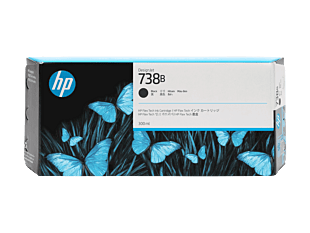 HP 738B 300-ml Black DesignJet Ink Cartridge (498P6A)