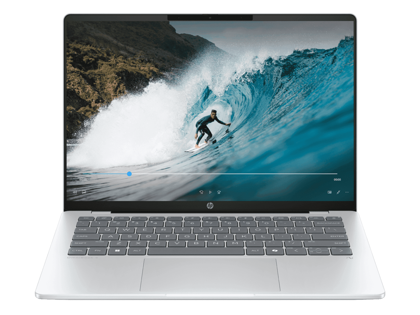 HP OmniBook 5 14 inch Laptop Next Gen AI 14-he0031QU, Silver - 14