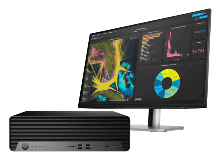 HP Elite SFF 800 G9 Desktop PC + HP Series 5 Pro 23.8 inch FHD Monitor - 524pf - Without Screen - Black (A3ND4PT-BN1)