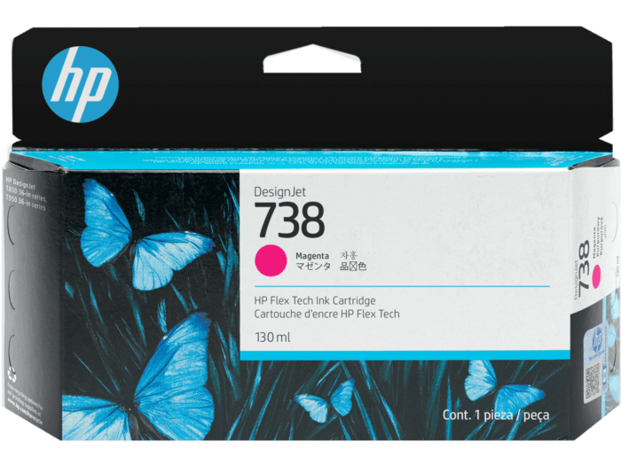 HP 738 130-ml Magenta DesignJet Ink Cartridge (498N6A)