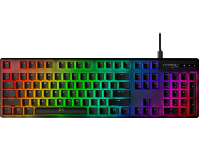 HyperX Pudding Keycaps Full Key Set PBT Black (US Layout