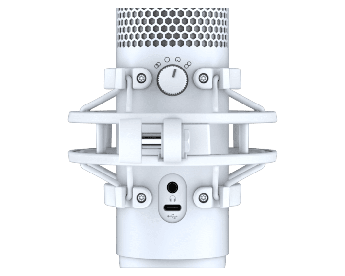 HyperX QuadCast S - USB Microphone (White-Grey) - RGB Lighting