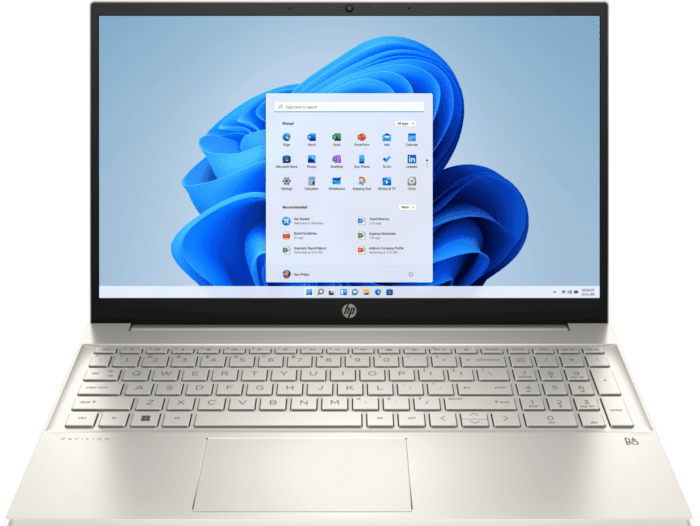 HP Pavilion Laptop 15-eg2006TX - 15.6-inch - Warm gold aluminum cover, luminous gold base and luminous gold aluminum keyboard frame (6C303PA) - Center facing