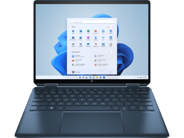 HP Spectre x360 2-in-1 Laptop 14-ef0001TU - 13.5-inch - Nocturne blue aluminum, celestial blue accents (6D843PA) - Center facing