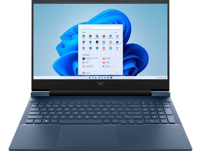 Victus by HP Laptop 16-d1169TX - 16.1-inch - Performance blue, chrome logo (729V8PA) - Center facing