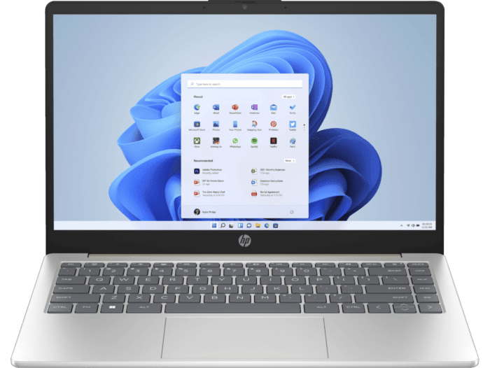 HP Laptop 14 inch 14-ep0039TU Gold - 14-inch - Warm gold cover, natural silver base and keyboard frame (7Z752PA)