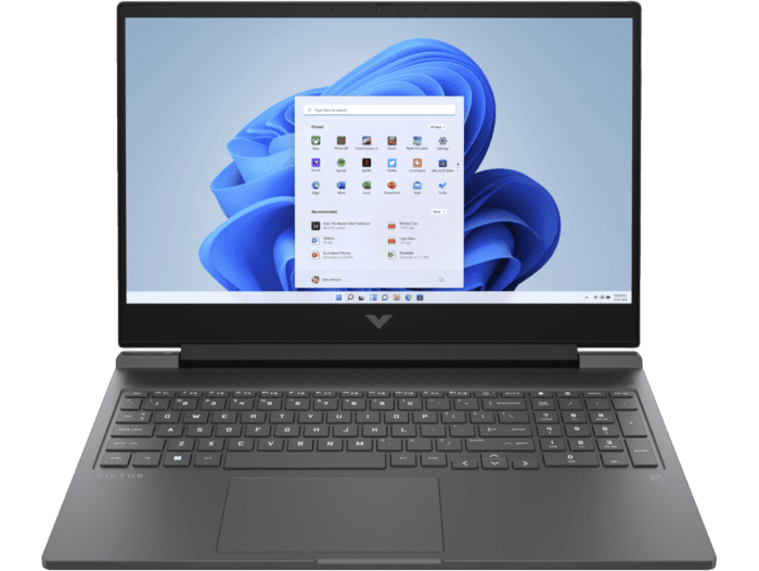 Victus Gaming Laptop 16-inch  s0026AX - 16.1-inch - Mica silver, black chrome logo (7Z789PA) - Center facing