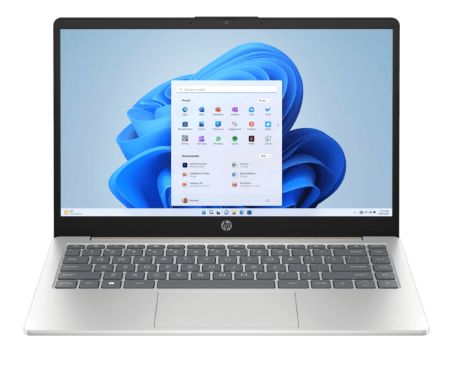 HP Laptop 14-ep0307TU - 14-inch - Warm gold cover, natural silver base and keyboard frame (BA1Y4PA) - Center facing