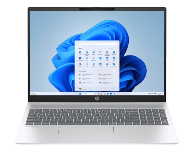 HP OmniBook 5 Laptop 16-bc1011AU - 16" - Glacier silver aluminum (BN7K6PA) - Center facing