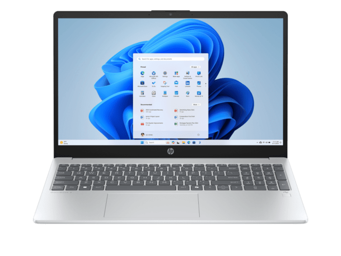 HP OmniBook 3 15.6 inch Next Gen AI 15-fn0059AU, Silver - 15.6-inch - Glacier silver (C44ZZPA) - Center facing