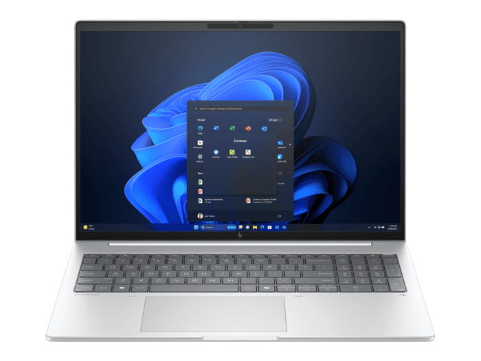 HP EliteBook 8 G1i 16 inch Notebook Next Gen AI PC - 16-inch - Glacier silver aluminium (C72Q7PT) - Center facing